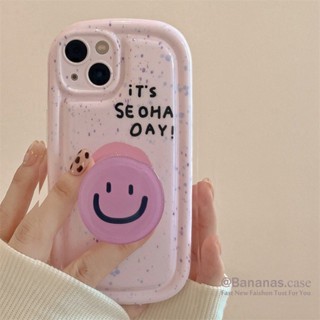 Ốp Điện Thoại Mềm Có Giá Đỡ Hình Mặt Cười Cho iPhone 14 Plus 14 13 12 11 Pro Max X Xr Xs Max 7 8 6 6s Plus