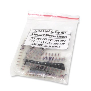 Set 10 Đi Ốt Lâm LL34 SMD 1 / 2W 2.7v - 30v Và LL4148 15 Giá Trị * 10 Cái