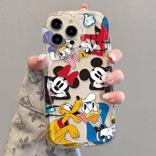 Cartoon Mickey Minnie Iphone14/13Promax Apple Phone Case Female 7/8P Transparent XS/R Set IC9b