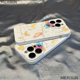 Ốp Điện Thoại Cứng Họa Tiết Bướm Cho Iphone 11 13 xs 12 xrpromax14 2YJU