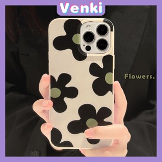 VENKI - Cho iPhone 11 Ốp Lưng iPhone Off White Glossy TPU Soft Case Chống Sốc Bảo Vệ Camera Pump Hoa Dễ Thương Kompatibel dengan iPhone 14 13 Pro max 12 Pro Max xr xs max 7Plus 8Plus