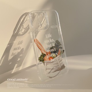 Ốp Điện Thoại Trong Suốt Hình Túi Mua Sắm Cho Iphone SE2020 7 / 8 Plus 14 X XR XM 11 12 MINI 13 PRO MAX AT0326