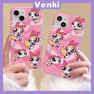 Case For iPhone 14 Pro Max Soft TPU Jelly Airbag Case Cute Cartoon Powerpuff Girls Camera Protection Shockproof For iPhone 14 13 12 11 Plus Pro Max 7 Plus X XR
