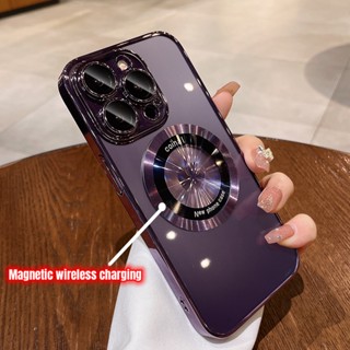 Sang Trọng Ốp Điện Thoại iPhone 14 13 12 Pro max 14 plus Magnetic case ốp lưng điện thoại iphone 14 13 12 promax PC Cứng Trong Suốt Siêu Mỏng Có Vòng Nhẫn Từ Tính Sang Trọng Cho iP 12 13 14 Pro max 14 plus