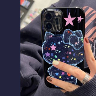 Retro Denim Hello Kitty for 8P Apple 13 Female Iphone14promax Phone Case 12 Female 11 Fashion Cool XR nToe