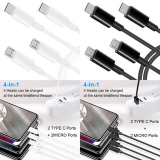 Dây Cáp Sạc 4 Trong 1 Đầu USB Loại C Và Micro USB Dài 50cm Dành Cho WIN 50cm 4 Trong 1