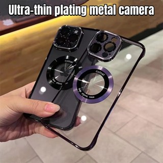 Ốp Điện Thoại iPhone 12 13 14 Pro max case ốp lưng điện thoại iphone 14 13 12 promax Mạ Kim Loại Từ Tính Siêu Mỏng Sang Trọng Bảo Vệ Ống Kính Máy Ảnh Cho ốp lưng iP 12 13 14 Pro max