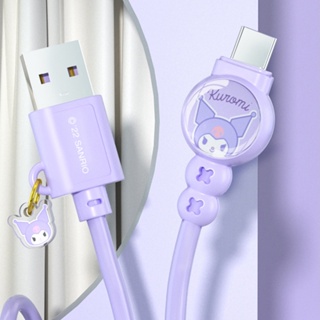 SANRIO Cáp Sạc Lightning Kuromi Dài 1m Cho Điện Thoại Iphone