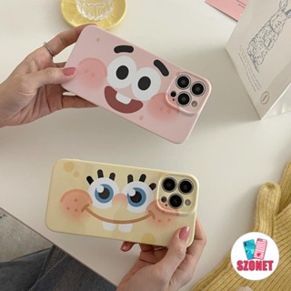 Ốp Điện Thoại Silicon Mềm Chống Rơi Hình SpongeBob Dễ Thương Cho iPhone 14 13 12 11 Pro Max 14 Plus