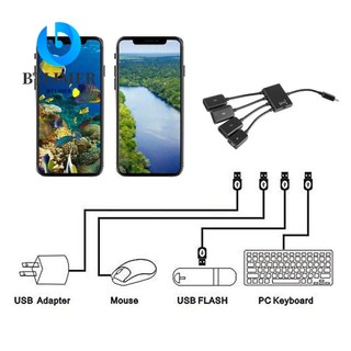 Dây Cáp Sạc Usb 4 Trong 1 Cho Điện Thoại / Máy Tính Bảng