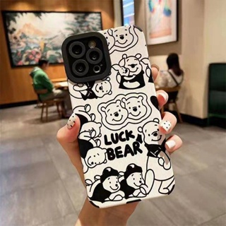 Cute Pooh Bear New iPhone 13 Apple 12/11Promax Soft X Female XR All-Inclusive 8P Drop-Resistant Phone Case 28lL