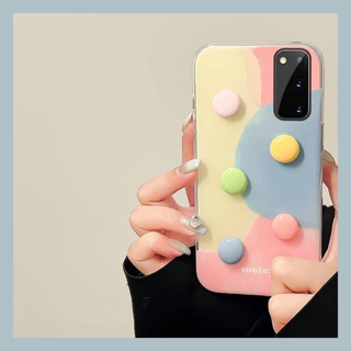 Applicable to Samsung S21 Phone Case Samsung S20ultra Silicone S20fe Contrast Color Three-Dimensional Bean Color Japanese Style VQda