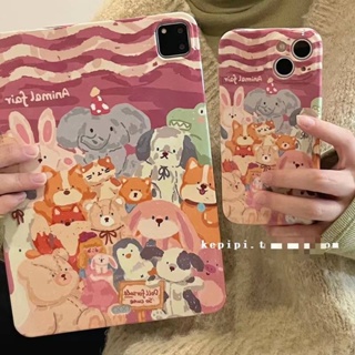 Cartoon Full Screen Animal Applicable Ipad Protective Case Pro2021 Apple Tablet 9.7-Inch Air4/5 Back Case 10.2 0ovP