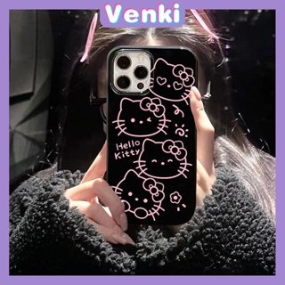 VENKI - For iPhone 11 iPhone Case Black Glossy TPU Soft Case Shockproof Protective Camera Cute Cartoon Cat Avatar Compatible with iPhone 14 13 Pro max 12 Pro Max xr xs max 7 8Plus