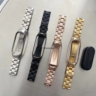 Dây Đeo Inox Cho Đồng Hồ Thông Minh Xiaomi Mi Band 8 7 6 5 4 3 MiBand 5 6 Band8 Band7