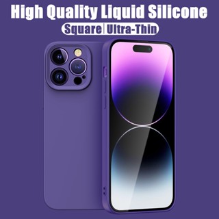 Ốp Điện Thoại Silicon Dẻo Vuông Chống Sốc Chất Lượng Cao Cho iPhone 11 12 13 14 Pro Max 14 Plus 12 13 Pro Max