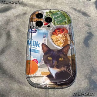 ✅Ốp Điện Thoại Mềm Trong Suốt Chống Sốc Hình Mèo Đen Cho Iphone 8p11 / 712 / 13promaxxs / xr 14