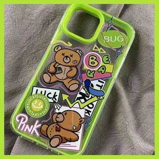 Cute Puppet Bear Three-in-One Phone Case Apple 14/13 Iphone12/11promax Soft 678xr/Xs uzp4