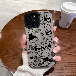 Cartoon Bear Iphone14/13promax Apple 11 Phone Case XR Drop-Resistant Xsmax Soft 8P/12pro DZxZ
