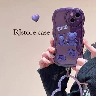 INS Purple Bear Bracelet Iphone13promax Apple 12 Phone Case 11 Wave XS/XR Female 7/8P Fashion JRTp