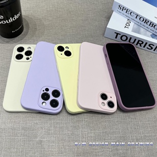 Ốp Điện Thoại Silicone Màu Macaron Cho iPhone 14 13 12 11 Pro Max 14Plus