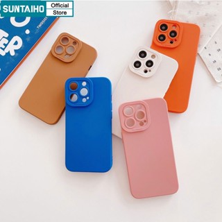 Suntaiho Ốp lưng iphone Ốp Điện Thoại Chống Sốc Màu Kẹo Đơn Giản Cho IPhone 11 Pro Max 12 13 Pro Max XS X XR XS Max 7 8 Plus