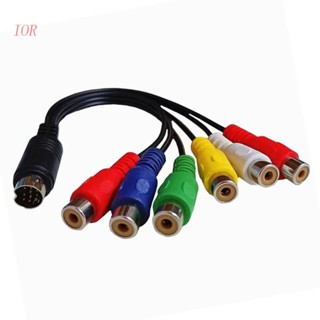 Cáp ChuyểN ĐổI IOR 6-RCA Sang 10Pin RGB HDTV 10Pin Din
