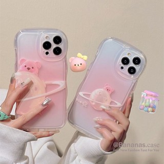 Ốp Điện Thoại Dẻo Họa Tiết Gấu &amp; Hành Tinh Dễ Thương Cho iPhone 14 Plus 14 13 12 11 Pro Max X Xr Xs Max 7 8 Plus SE2020