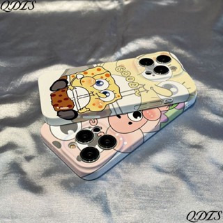 Ốp Điện Thoại Hình SpongeBob Uống Trà Sữa Cho Iphone 11 14pro 13 78p