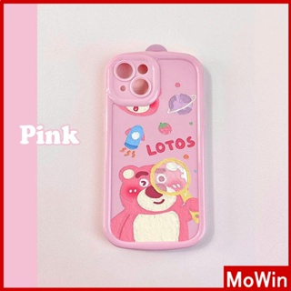 For iPhone 14 Pro Max iPhone Case Cream Pink TPU Soft Case Camera Cover Airbag Shockproof Cute Strawberry and Bear Compatible with iPhone 13 Pro max 12 Pro Max 11 xr xs 7Plus
