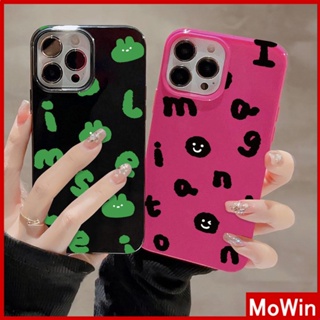 For iPhone 14 Pro Max iPhone Case Black Pink Glossy TPU Soft Case Shockproof Protection Camera Cute Smiley Compatible with iPhone 13 Pro max 12 Pro Max 11 xr xs max 7Plus 8Plus
