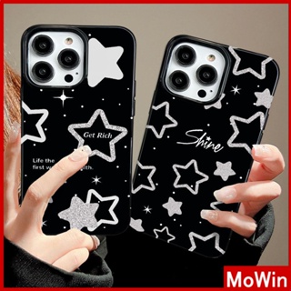 For iPhone 14 Pro Max iPhone Case Black Glossy TPU Soft Case Shockproof Protection Camera Cute Cartoon Star Compatible with iPhone 13 Pro max 12 Pro Max 11 xr xs max 7Plus 8Plus