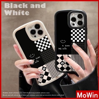 For iPhone 14 Pro Max iPhone Case Matte TPU Soft Case Black Beige Shockproof Protection Camera Smiley Checkered Compatible with iPhone 13 Pro max 12 Pro Max 11 xr xs max 7Plus