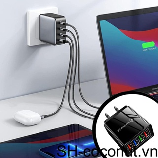 Bộ Chia 4 Cổng Sạc USB Nhỏ Gọn Bỏ Túi Tiện Dụng Cho Điện Thoại / Máy Tính Bảng / Laptop