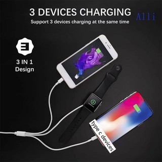 Đế Sạc Không Dây Alli 3 Trong 1 Cho Apple Watch Series USB Type C