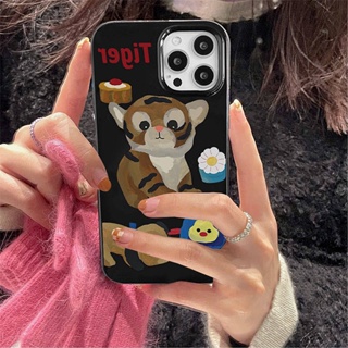 INS Dark Sweet Cool Oil Painting Tiger 14 Suitable for Iphone13promax Phone Case 11 Apple 12 Soft XR Fashion 8 sGd8