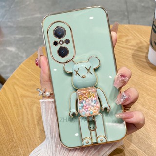 ốp lưng Huawei nova 9 se nova 9 Ốp Điện Thoại TPU Silicon Mềm Mạ Điện Xoay 3D Có Giá Đỡ Hình Gấu Kẹo Cho Huawei nova 9 se nova 9