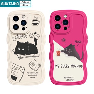 Suntaiho Ốp lưng iphone Ốp điện thoại silicon mềm kiểu mèo thích hợp cho IPhone 11 Pro Max 14 12 13 XS X XR XS Max 7 8Plus