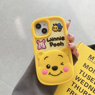 Ốp Điện Thoại Silicon Hình Winnie Pooh 3D Cho iPhone 14 13 12 11 Pro MAX 14 Plus