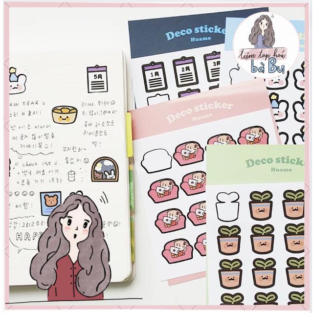 Set hai miếng stickers phong cách Hàn