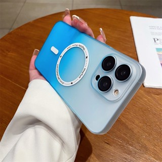 Ốp Điện Thoại Cứng Viền Silicon Dẻo Màu gradient Siêu Mỏng Thời Trang Cho iphone 14 13 12 11 Pro Max 14 Plus