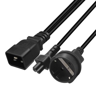 Cáp Nguồn IEC320-C20 Sang C5 + EU4.8mm Dài Từ Đầu Cắm 3 Chấu