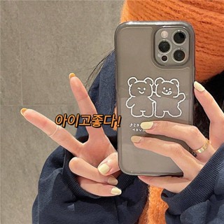 Korean Ins Transparent Bear for Iphone12/11pro Apple Xsmax Phone Case 8P Couple Soft Shell XR F5ty