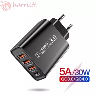 Củ Sạc Nhanh Với 4 Cổng USB Cho Điện Thoại