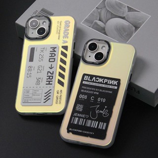 Ốp Điện Thoại Màu gradient In Logo BLACKPINK Sang Trọng Cho iphone 14 11 13 12 X XS Pro Max xr Mini xr 7 8 plus