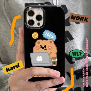 Making Money Working Bear Apple 13 Phone Case Iphone12promax Suitable for 11 Cute 7P Female XR All-Inclusive 8P cKG2
