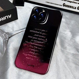 Ốp Điện Thoại Màu Đỏ Đen Bóng Sang Trọng Dành Cho iPhone Xr xs / 13141112Ốp Điện Thoại In Chữ Tiếng Anh / Tiếng Anh / gn3z
