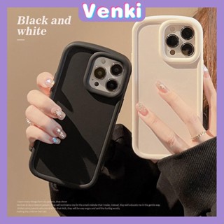 VENKI - Dành Cho iPhone 11 Ốp Lưng iPhone Matte Skin Feel Đen Trắng Túi Khí Bảo Vệ Chống Sốc Camera Lỗ Lớn Tương Thích Với iPhone 1413 Pro max 12 Pro Max xr xs max 7Plus 8Plus
