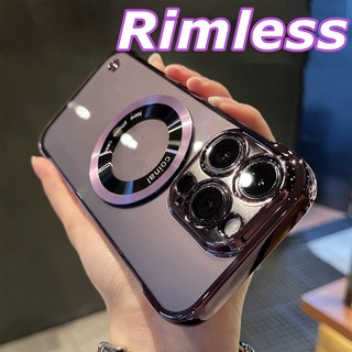 Ốp Điện Thoại Cứng Trong Suốt Mạ Viền Từ Tính Bảo Vệ Camera Cho Iphone 14 Pro Max 13 12 Pro Max 14 Plus 14promax
