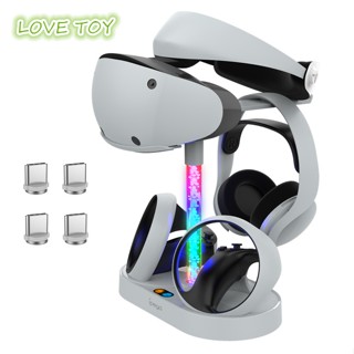 Đế Sạc Từ Tính Có Đèn RGB Nhiều Màu Sắc Cho Tay Cầm Chơi Game PS